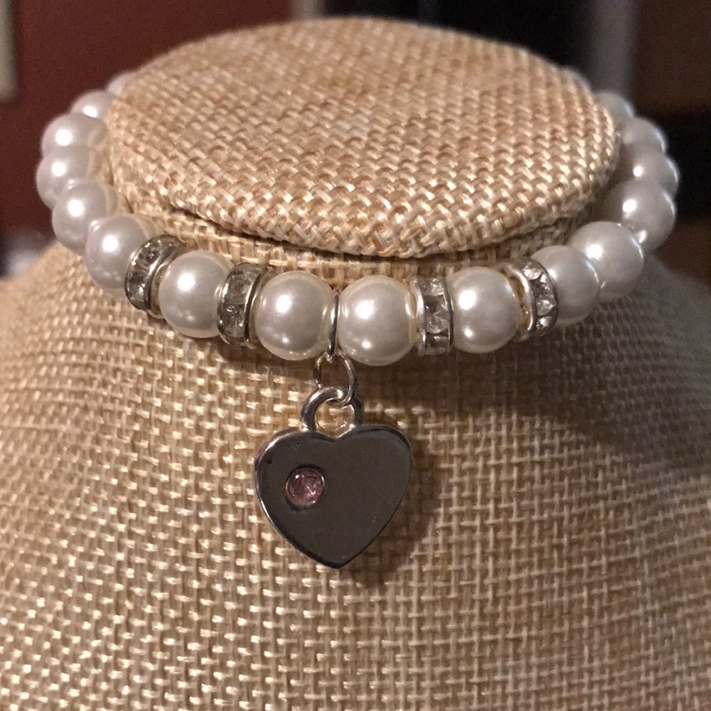 Faux pearl bracelet